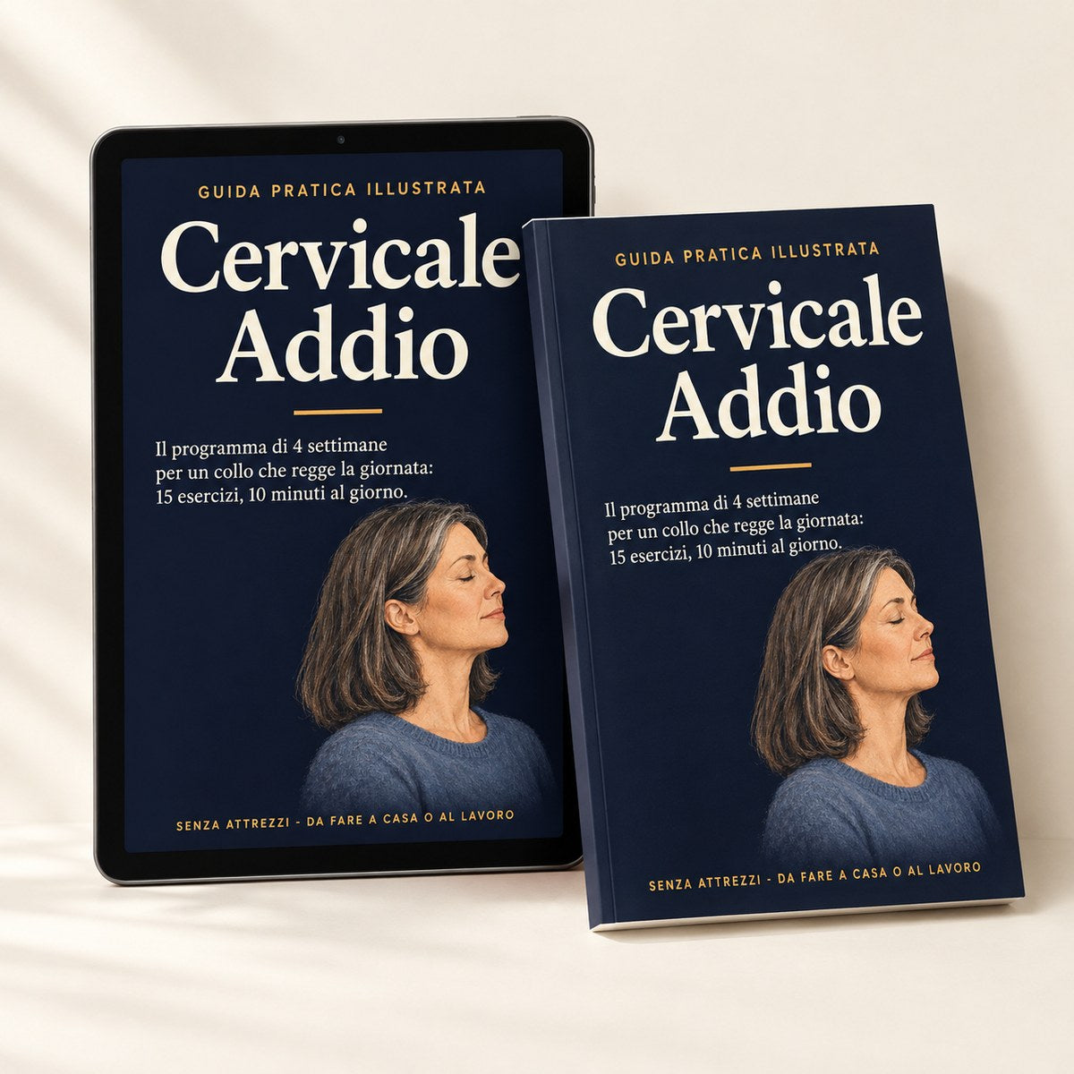 Cervicale Addio: la guida illustrata su tablet e in versione stampata